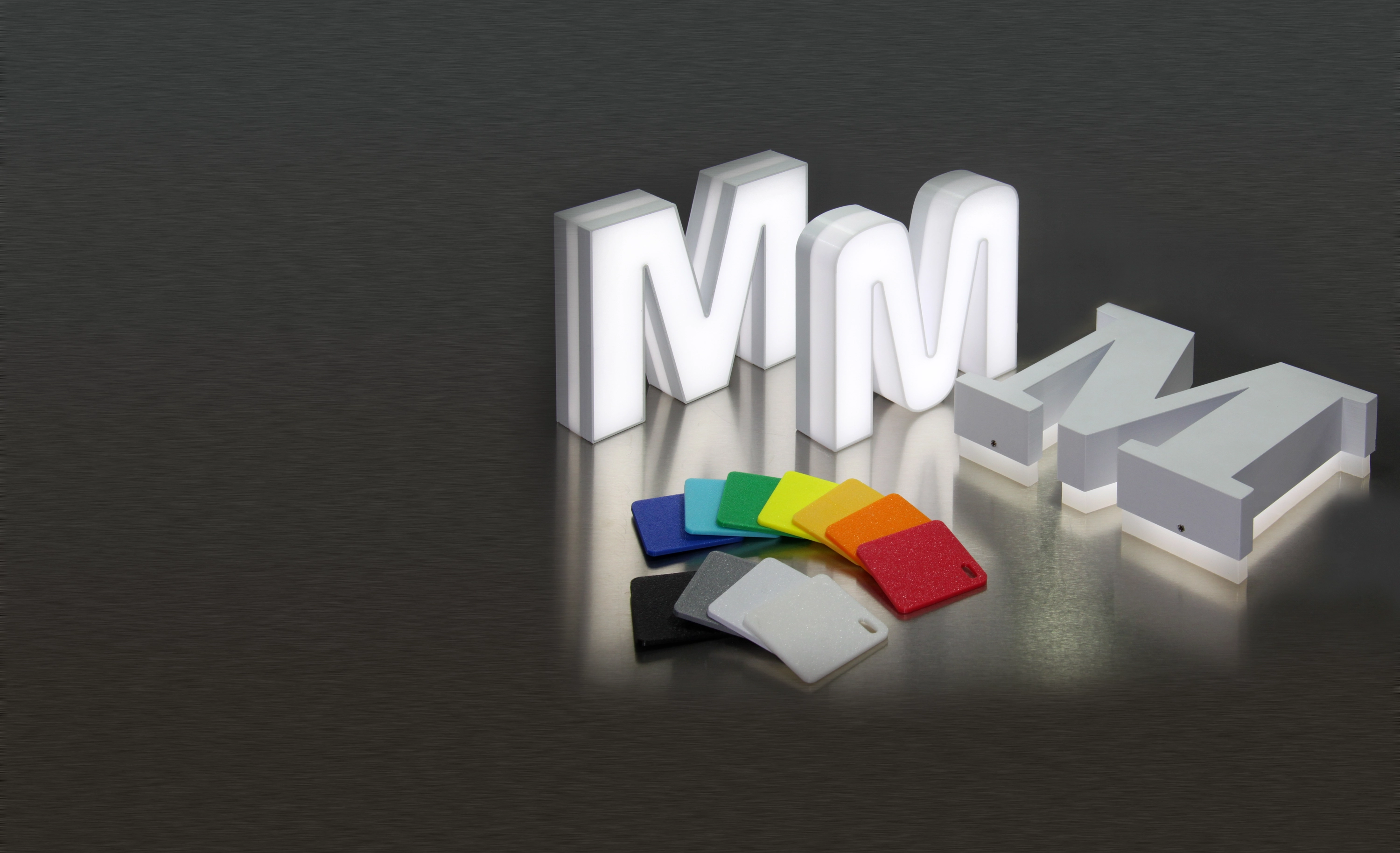 Produzione lettere luminose 3D con stampa industriale